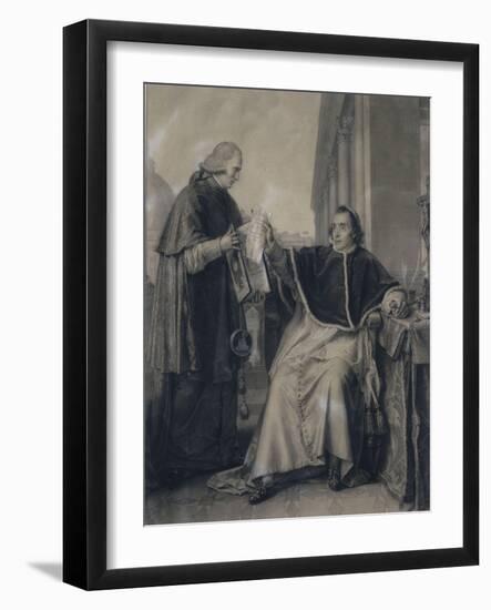 Signature du Concordat entre la France et le Saint-Siège, par le pape Pie VII, le 15 août 1801 (le-Jean-Baptiste Joseph Wicar-Framed Giclee Print