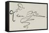 Signature of Clara Schumann-null-Framed Stretched Canvas