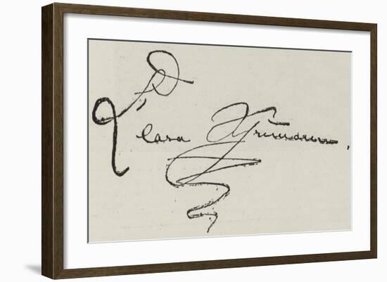 Signature of Clara Schumann-null-Framed Giclee Print