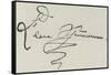 Signature of Clara Schumann-null-Framed Stretched Canvas