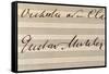 Signature of Composer Gustav Mahler-null-Framed Stretched Canvas