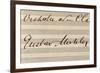 Signature of Composer Gustav Mahler-null-Framed Giclee Print