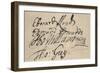 'Signature of Edward Lloyd, 1692', (1928)-Unknown-Framed Giclee Print