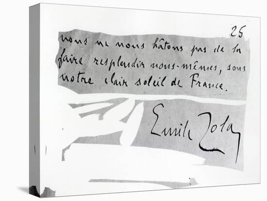 Signature of Emile Zola-null-Stretched Canvas