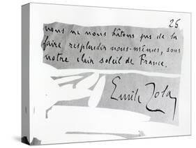 Signature of Emile Zola-null-Stretched Canvas