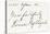 Signature of Florence Nightingale-null-Stretched Canvas