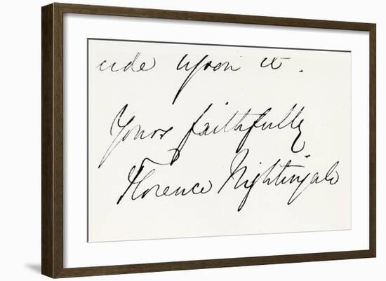 Signature of Florence Nightingale-null-Framed Giclee Print