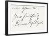 Signature of Florence Nightingale-null-Framed Giclee Print