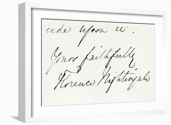 Signature of Florence Nightingale-null-Framed Giclee Print