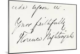 Signature of Florence Nightingale-null-Mounted Giclee Print