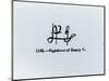 Signature of Henry V (1387-1422) (Engraving) (B&W Photo)-null-Mounted Giclee Print