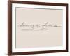 Signature of James Knox Polk-null-Framed Giclee Print