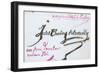 Signature of Jules-Amedee Barbey D'Aurevilly, 19th Century-Jules-Amedee Barbey d'Aurevilly-Framed Giclee Print