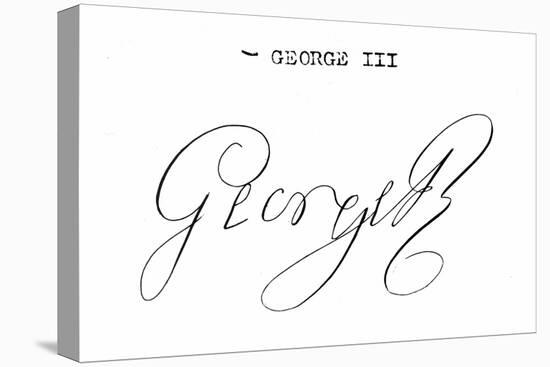 Signature of King George III-null-Stretched Canvas