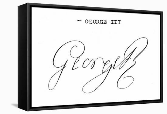 Signature of King George III-null-Framed Stretched Canvas