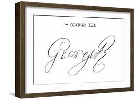 Signature of King George III-null-Framed Giclee Print