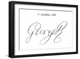 Signature of King George III-null-Framed Giclee Print