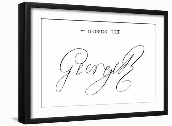 Signature of King George III-null-Framed Giclee Print
