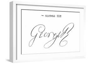 Signature of King George III-null-Framed Giclee Print