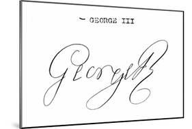 Signature of King George III-null-Mounted Giclee Print