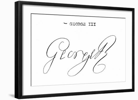 Signature of King George III-null-Framed Giclee Print