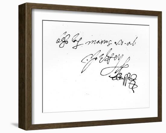 Signature of Lady Jane Grey-Lady Jane Grey-Framed Giclee Print