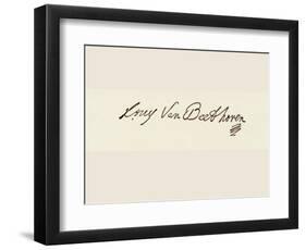 Signature of Ludvig Van Beethoven-Ludwig Van Beethoven-Framed Premium Giclee Print