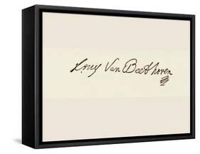 Signature of Ludvig Van Beethoven-Ludwig Van Beethoven-Framed Stretched Canvas