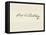 Signature of Ludvig Van Beethoven-Ludwig Van Beethoven-Framed Stretched Canvas