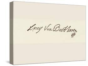 Signature of Ludvig Van Beethoven-Ludwig Van Beethoven-Stretched Canvas