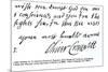 Signature of Oliver Cromwell-null-Mounted Giclee Print