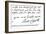 Signature of Oliver Cromwell-null-Framed Giclee Print