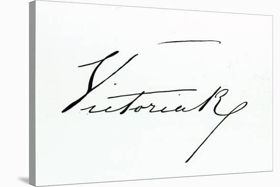 Signature of Queen Victoria-null-Stretched Canvas