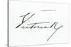 Signature of Queen Victoria-null-Stretched Canvas
