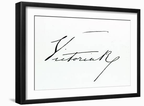 Signature of Queen Victoria-null-Framed Giclee Print