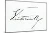 Signature of Queen Victoria-null-Mounted Giclee Print