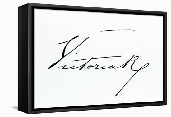 Signature of Queen Victoria-null-Framed Stretched Canvas