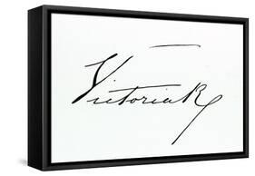 Signature of Queen Victoria-null-Framed Stretched Canvas