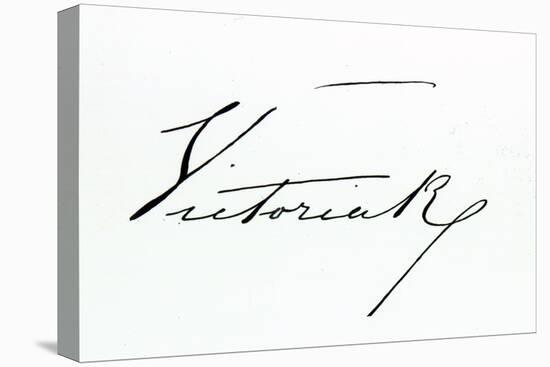 Signature of Queen Victoria-null-Stretched Canvas