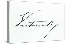 Signature of Queen Victoria-null-Stretched Canvas