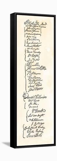 Signature of the Members of the Constitutional Convention of the United States, 1787.-null-Framed Stretched Canvas