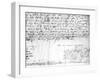 Signature of William Shakespeare, 1616-null-Framed Giclee Print