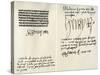 Signatures of Henry VII, Elizabeth of York, Henry VIII and Catherine of Aragon, 16th Century-Elizabeth of York-Stretched Canvas