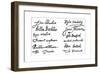 Signatures of the Pilgrim Fathers, 1620S-null-Framed Premium Giclee Print