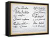 Signatures of the Pilgrim Fathers on the 'Mayflower Compact' of 1620 (Litho)-American-Framed Stretched Canvas