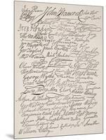 Signatures to the Declaration of Independence, 1776-American School-Mounted Premium Giclee Print