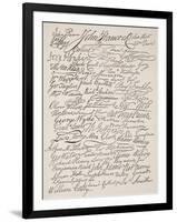 Signatures to the Declaration of Independence, 1776-American School-Framed Giclee Print