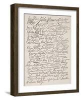 Signatures to the Declaration of Independence, 1776-American School-Framed Giclee Print