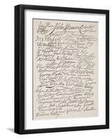 Signatures to the Declaration of Independence, 1776-American School-Framed Giclee Print