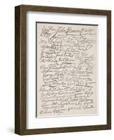 Signatures to the Declaration of Independence, 1776-American School-Framed Giclee Print